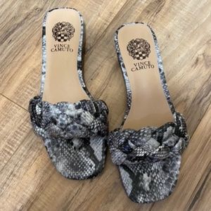 Vince Camuto Nelliza Snake print braided Sandals